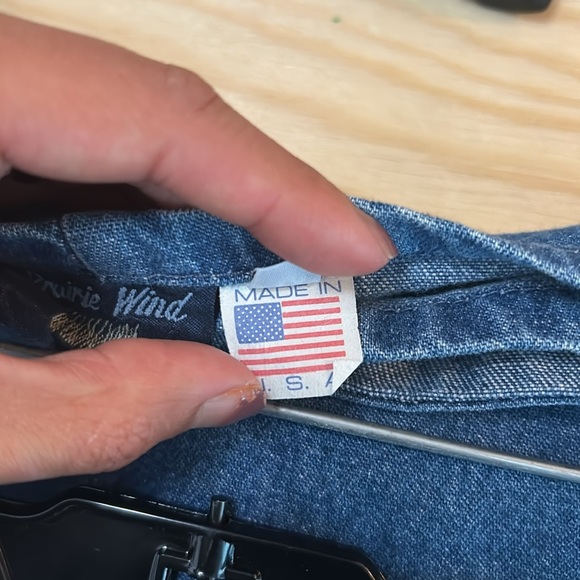 Vintage Prairie Wind Denim Skirt – Size 20 | Classic Wrap Detail - Picture 5 of 5